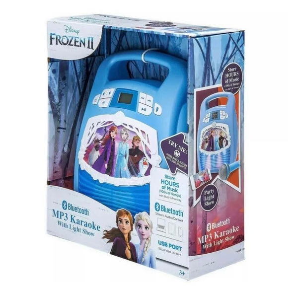 Disney Frozen MP3 Karaoke Light Show w/ Microphone Kids Christmas Birthday - NEW - Picture 3 of 10